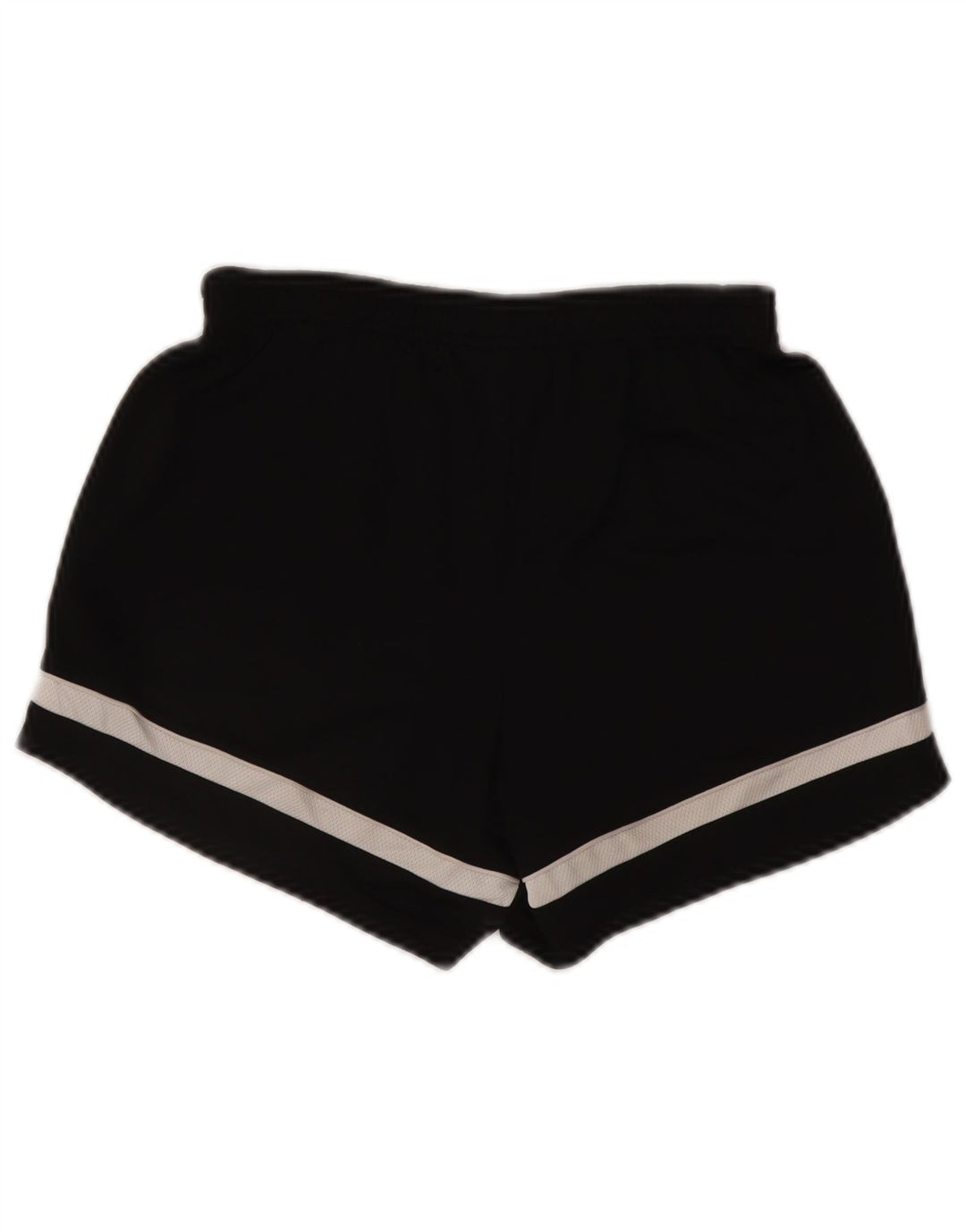 Shorts esportivos femininos Nike Dri Fit UK 8 pequenos pretos em bloco colorido de poliéster