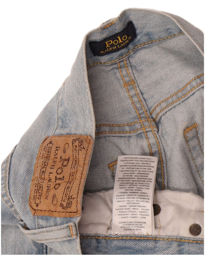 POLO RALPH LAUREN Jeans retos femininos W26 L26 azul patchwork algodão