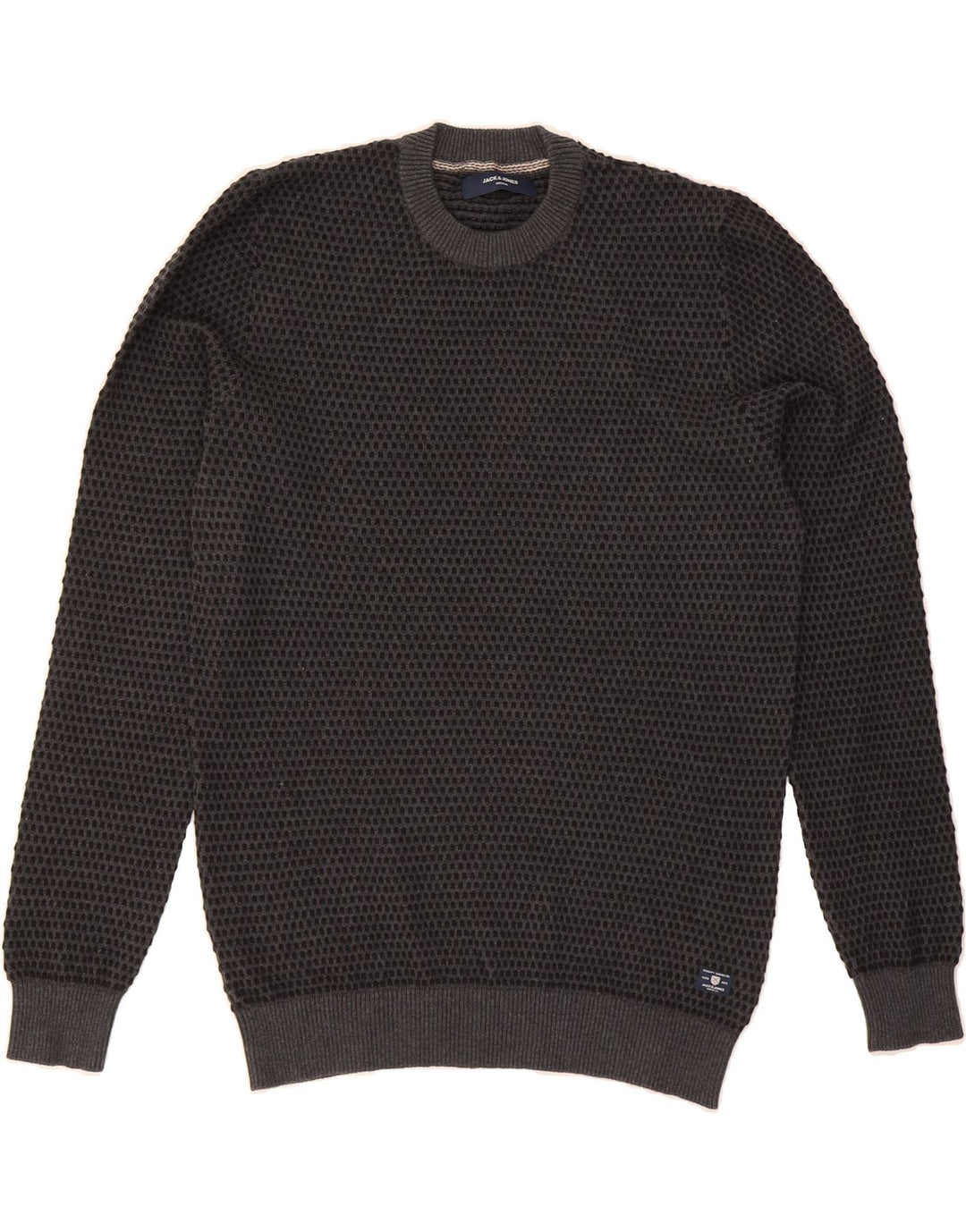 JACK & JONES Mens Crew Neck Jumper Sweater Large Grey Cotton Vintage Jack & Jones and Second-Hand Jack & Jones from Messina Hembry 