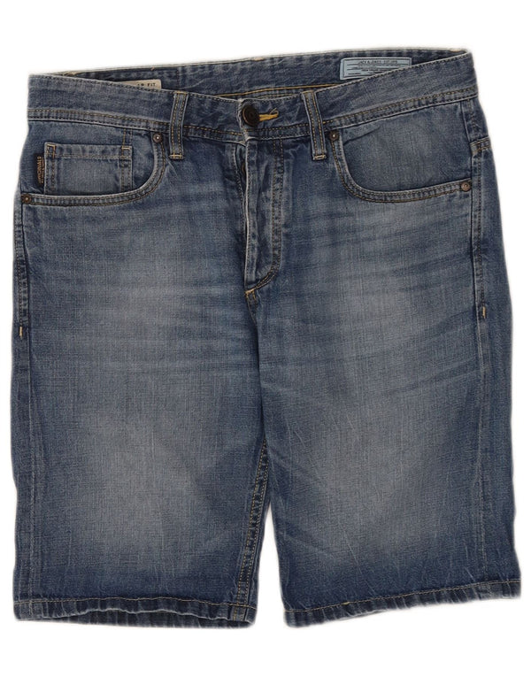 Shorts jeans masculino de ajuste regular W32 médio