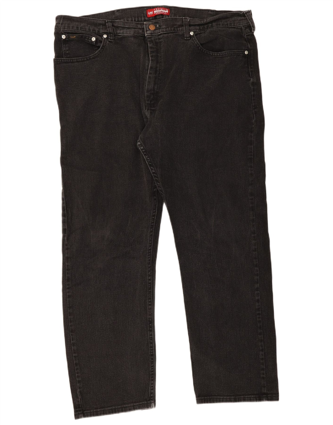 Calça jeans reta masculina Lee Regular Fit W42 L30 algodão preto