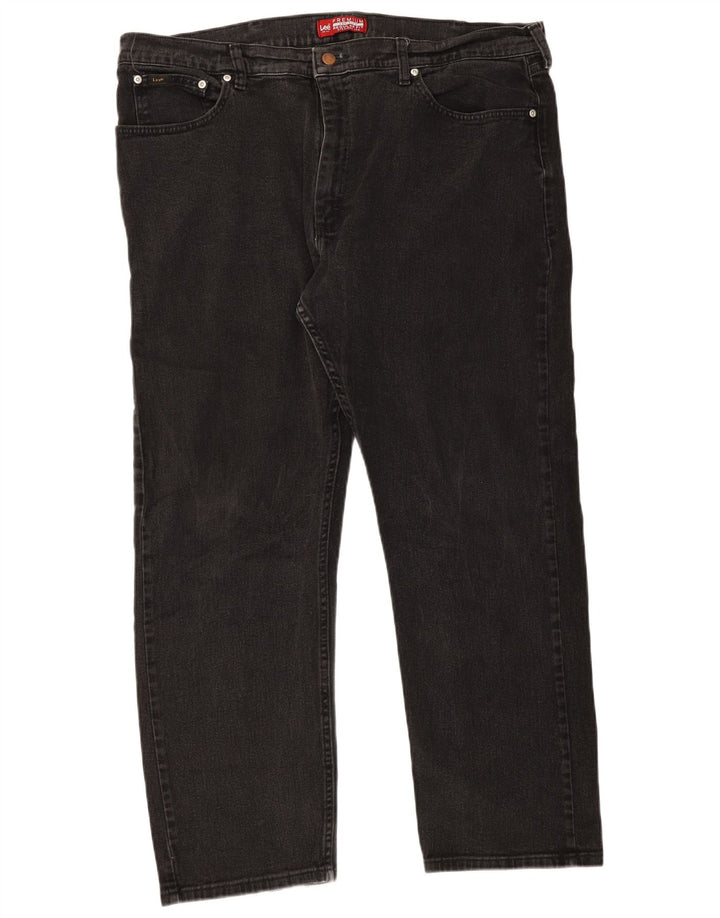 Calça jeans reta masculina Lee Regular Fit W42 L30 algodão preto