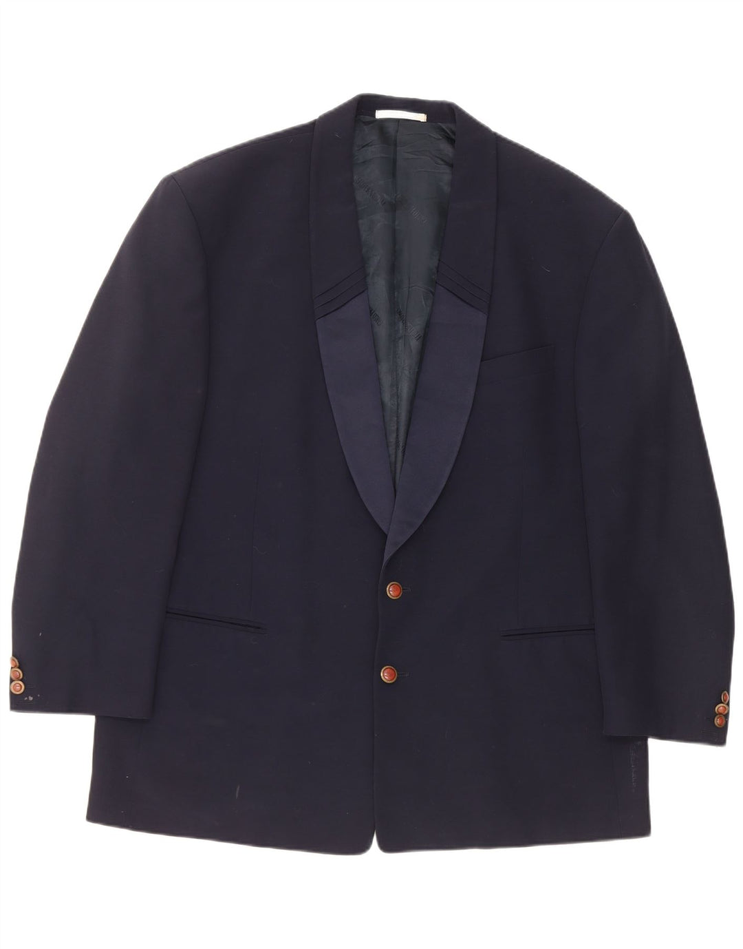 Jaqueta blazer masculina Carlo Pignatelli com 2 botões IT 58 4XL lã azul marinho