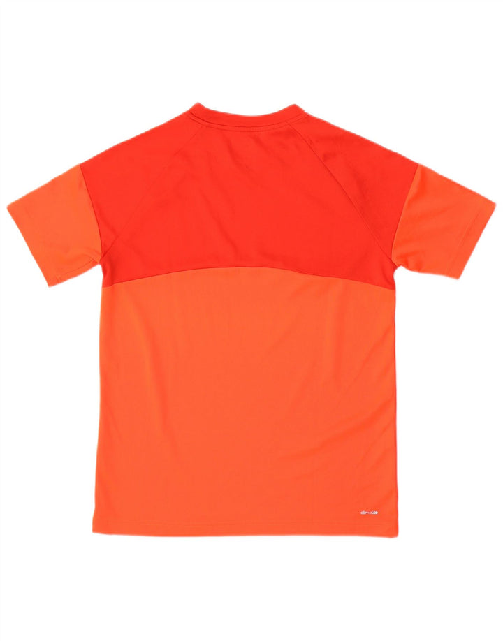 Camiseta Adidas Menino Climalite Top 13-14 Anos Laranja Colorblock
