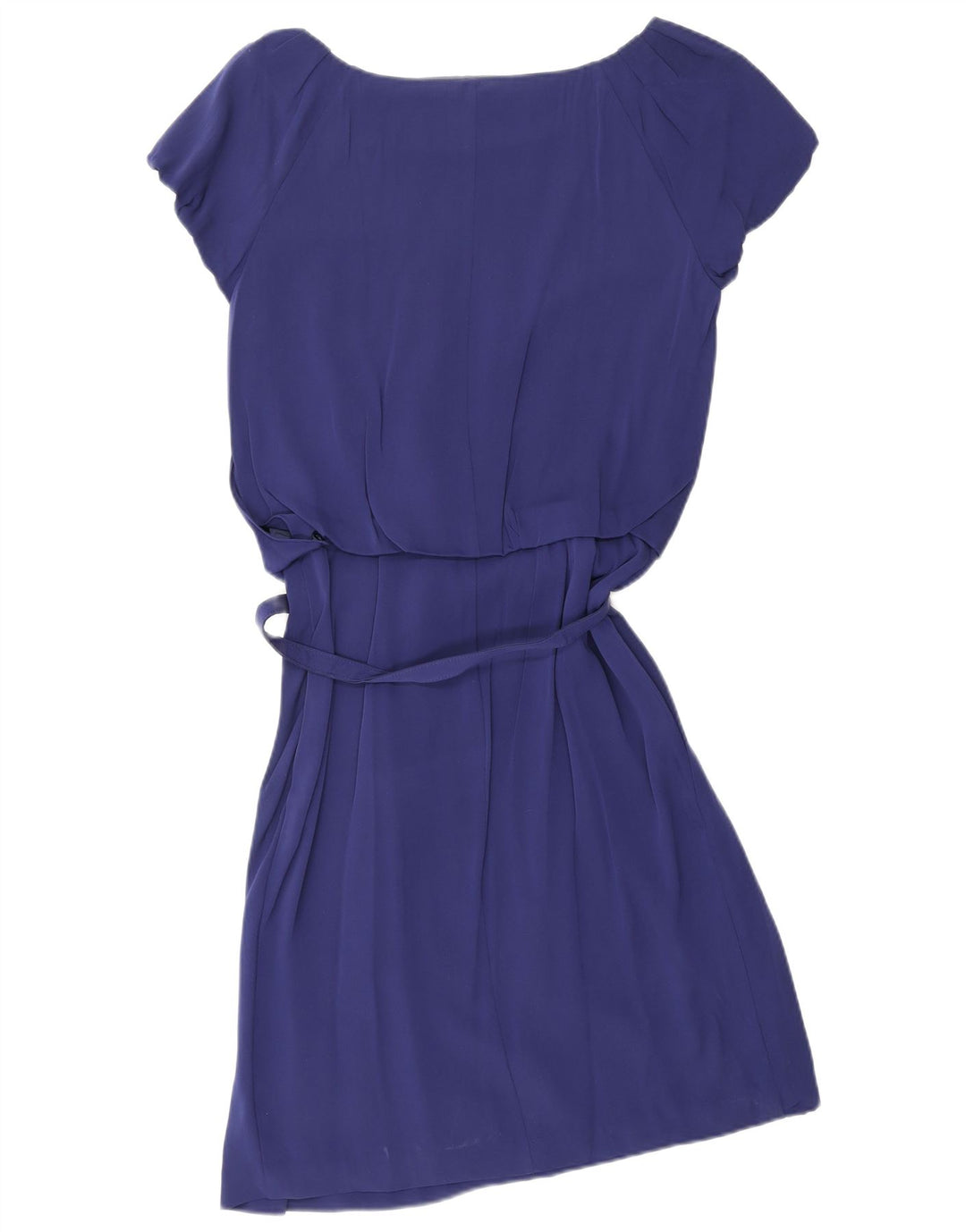 Vestido feminino linha A VALENTINO IT 42 seda azul marinho médio