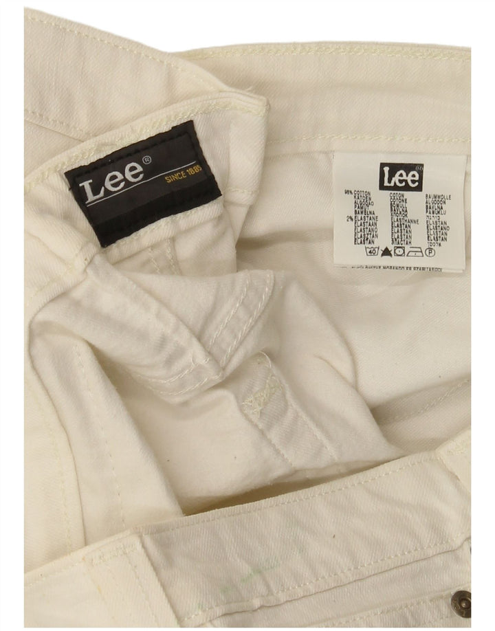 Lee Womens Powell Jeans W36 L33 Algodão Branco