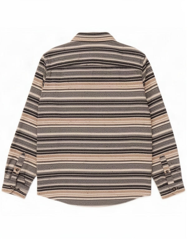 Camisa de flanela masculina Fat Face grande algodão listrado multicolorido