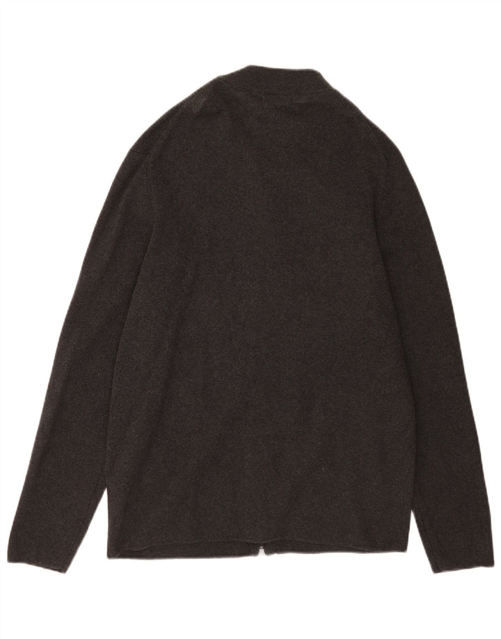 Suéter masculino Massimo Dutti com zíper completo XL algodão cinza