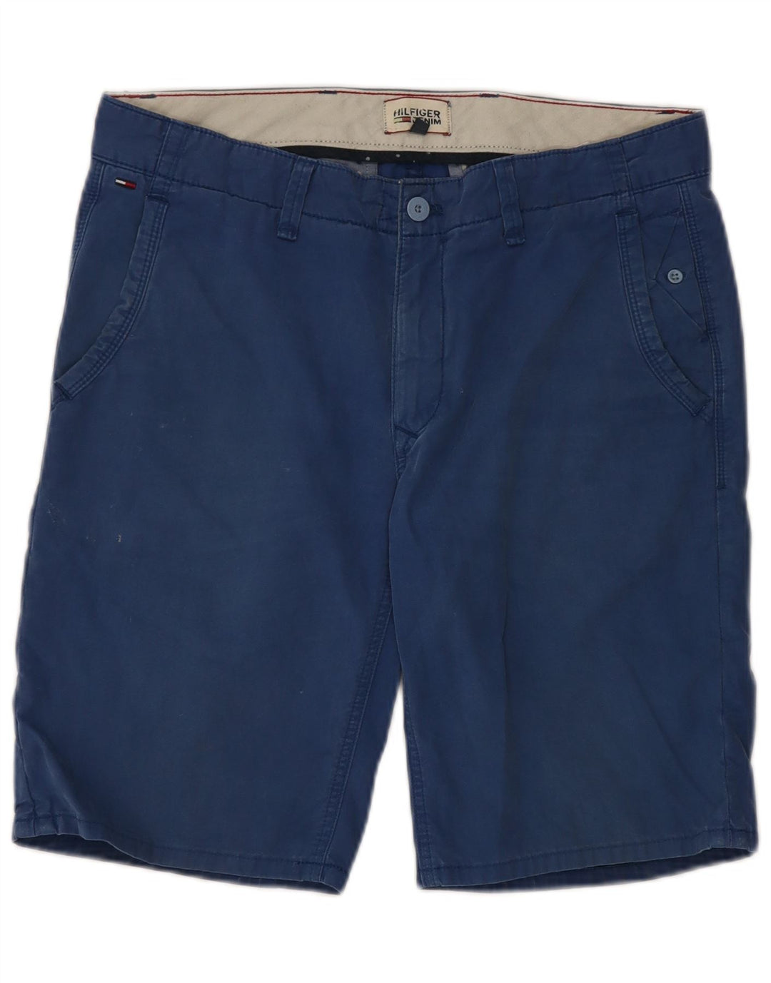Tommy Hilfiger Mens Chino Shorts W32 Médio Algodão Azul