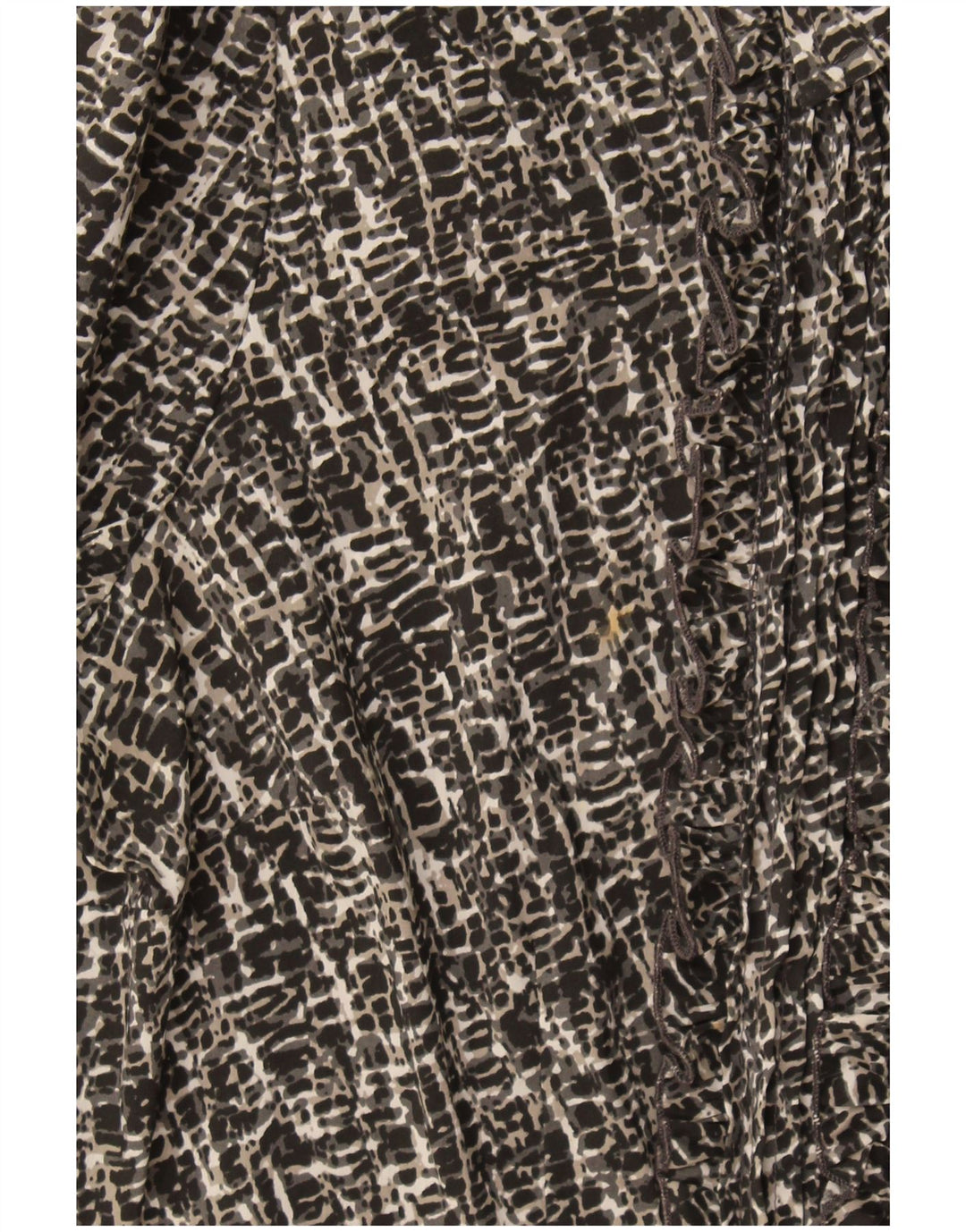 Camisa feminina com estampa abstrata Valentina Reino Unido 14 algodão cinza médio