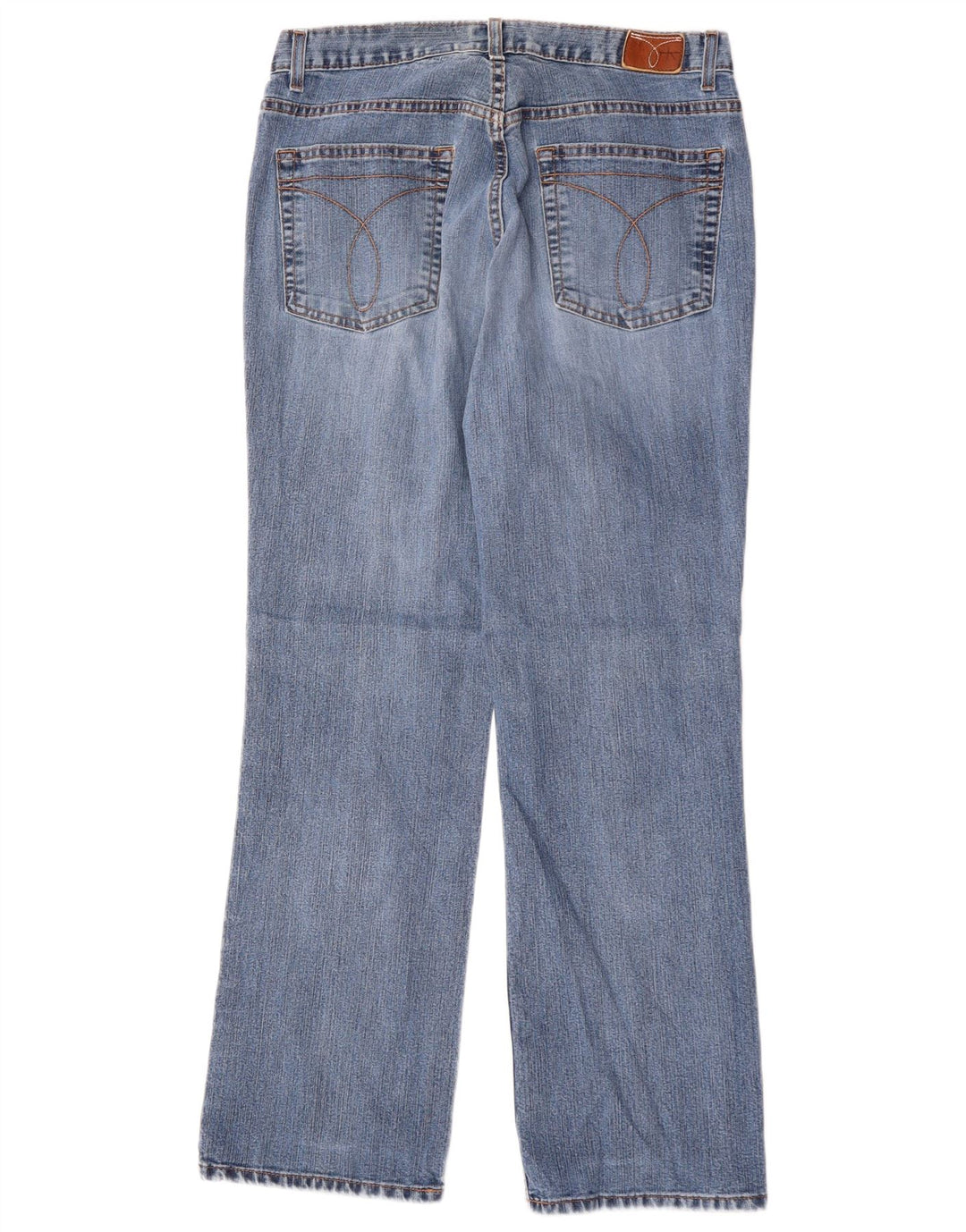 Calça jeans reta feminina Calvin Klein W32 L29 algodão azul