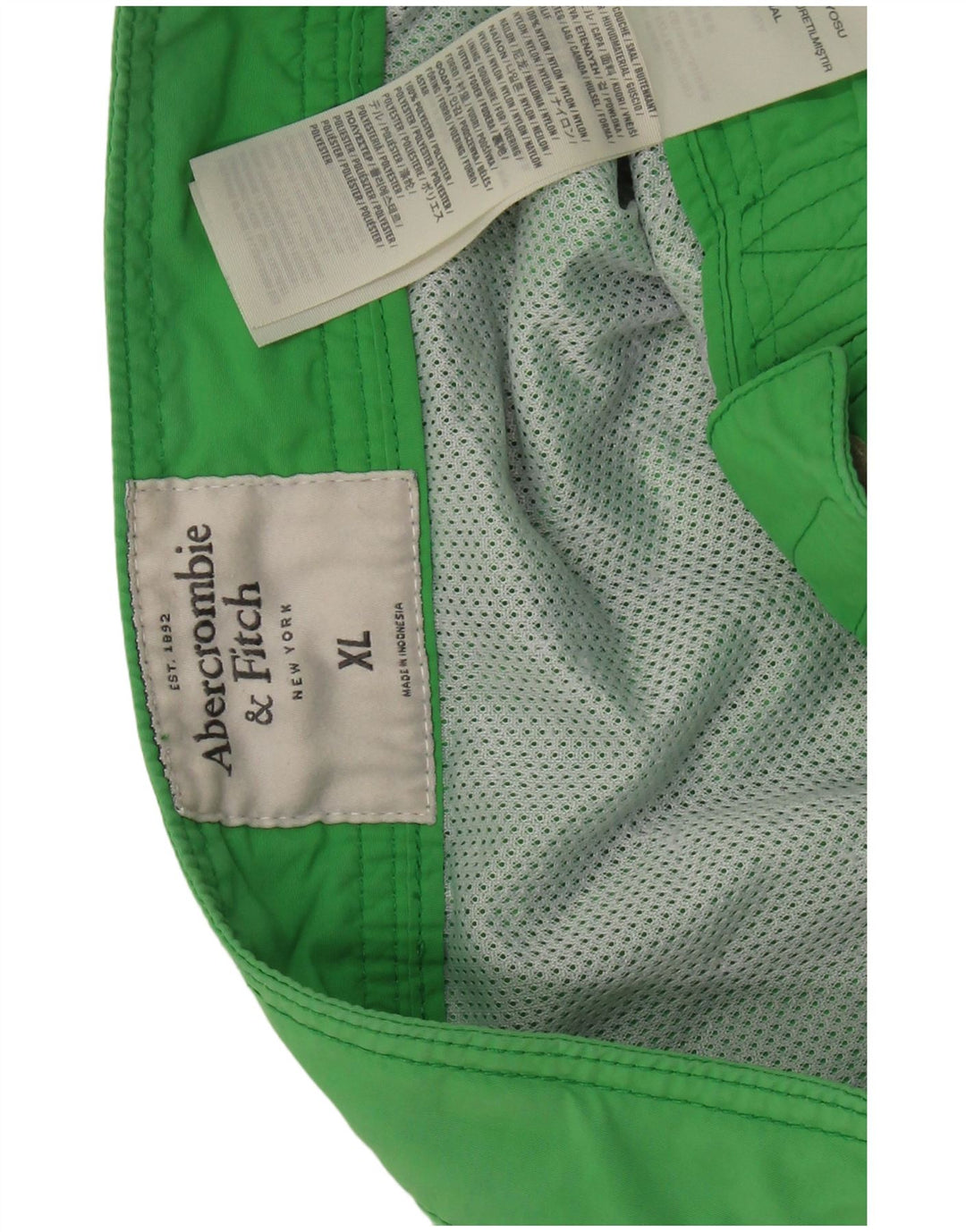 Shorts de natação masculino ABERCROMBIE & FITCH XL verde nylon