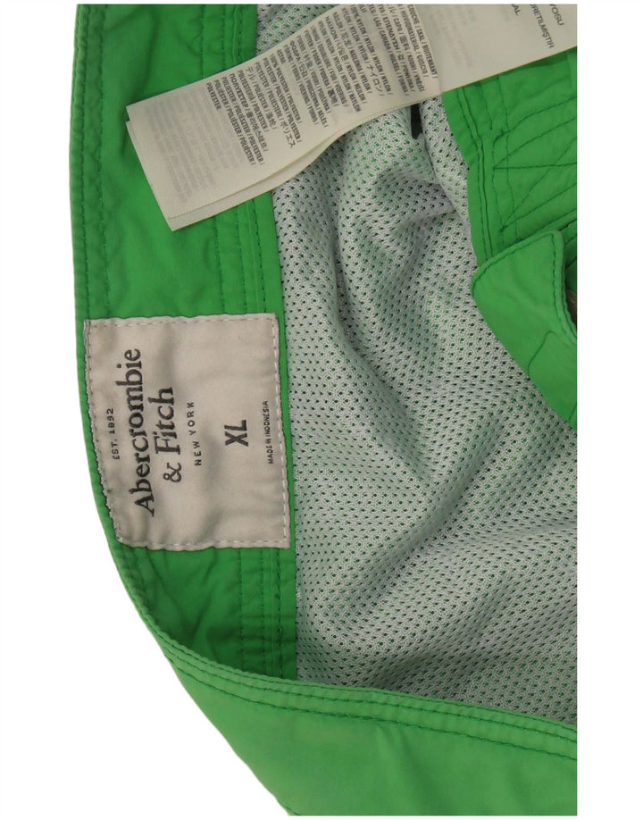 Shorts de natação masculino ABERCROMBIE & FITCH XL verde nylon