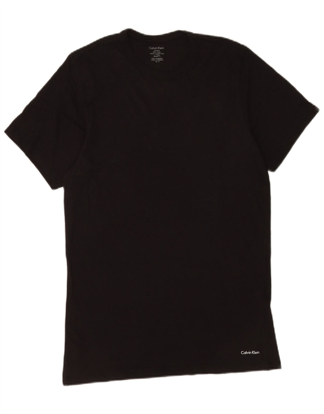 Calvin Klein Camiseta masculina top pequeno algodão preto