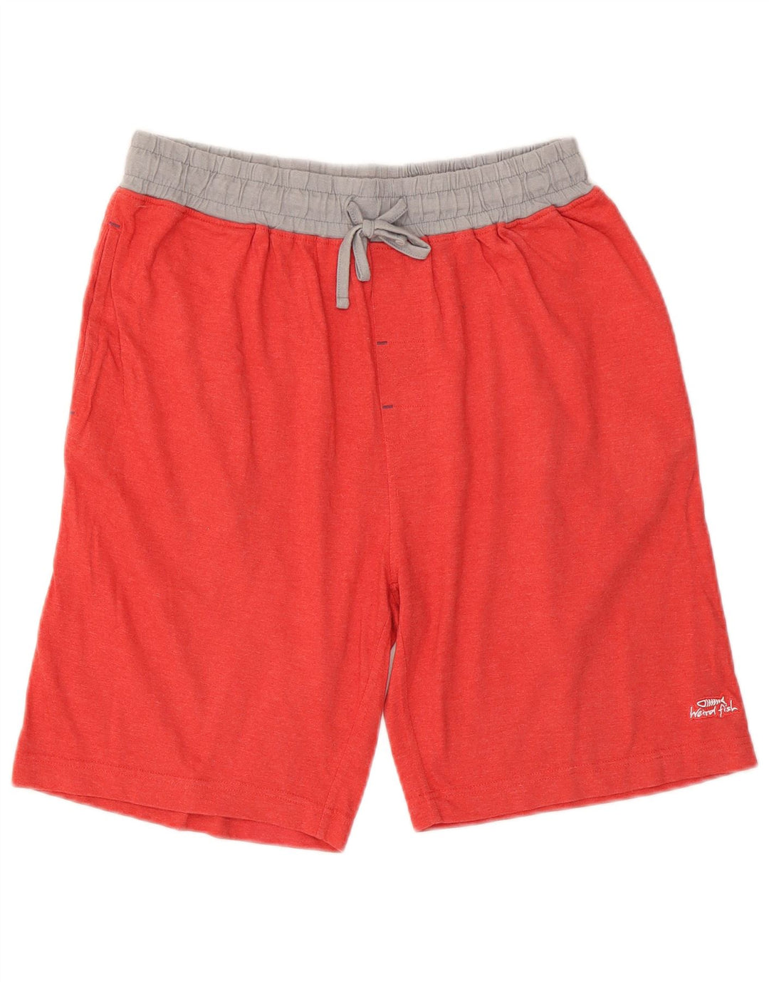 Shorts esportivos masculinos Weird Fish grande algodão colorblock vermelho