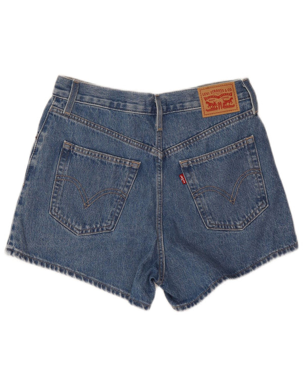 Shorts jeans feminino Levi's Mom cintura alta W28 algodão azul médio