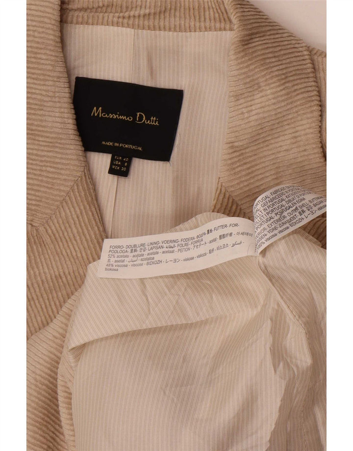 Jaqueta blazer de veludo feminino Massimo Dutti UE 40 médio bege
