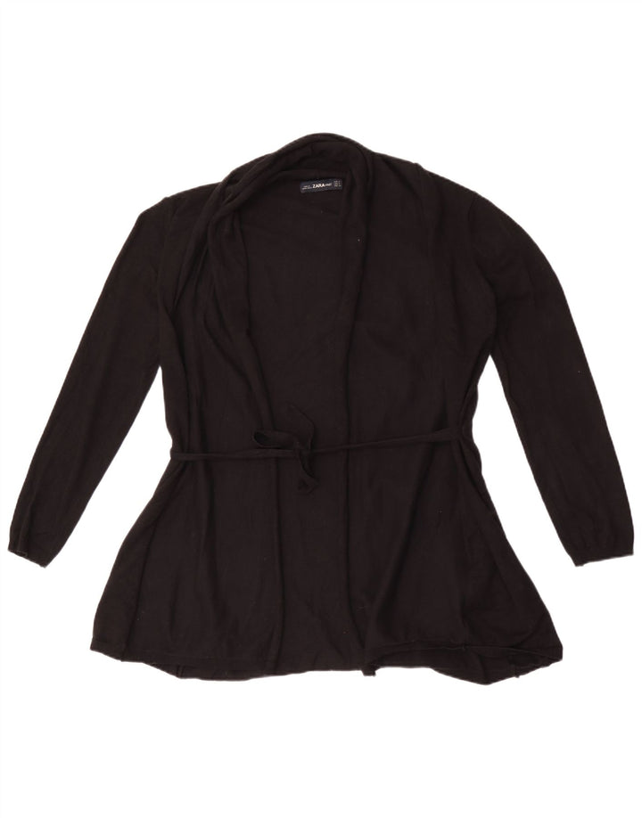 Suéter cardigã aberto feminino Zara Reino Unido 12 viscose preta média