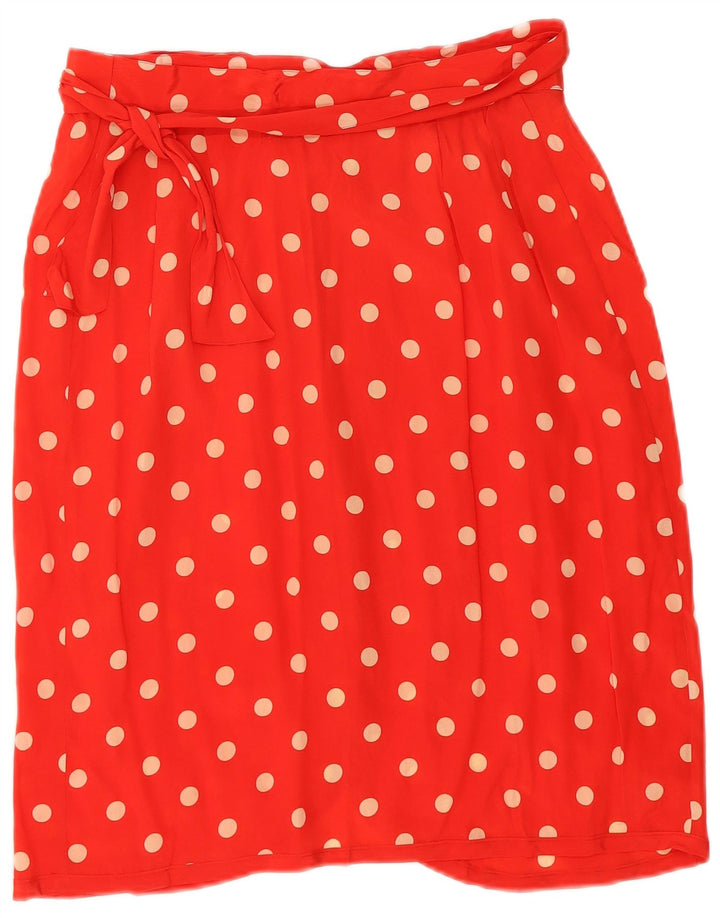 Saia feminina VINTAGE W30 com bolinhas vermelhas médias