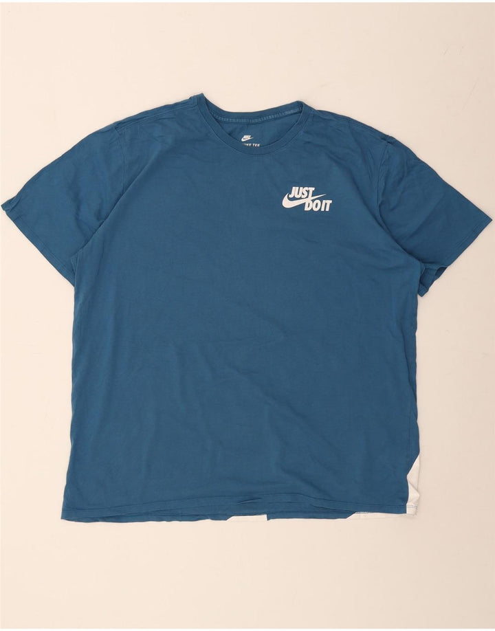 Camiseta masculina NIKE com corte atlético gráfico 2XL azul