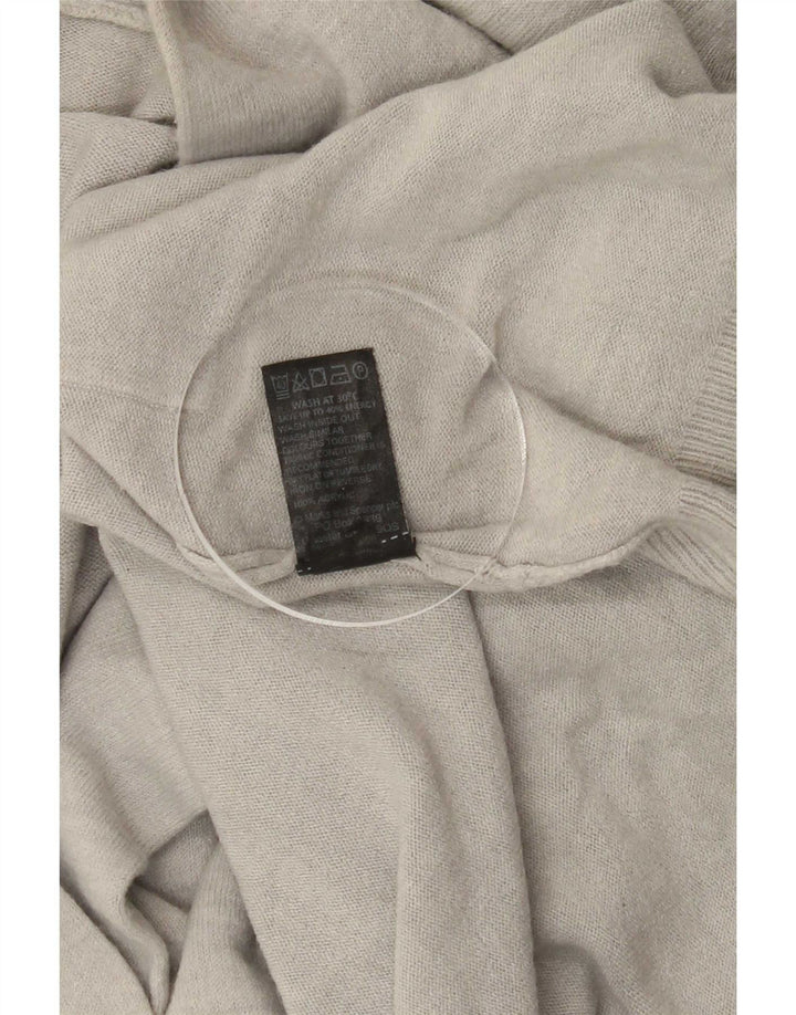 Suéter cardigã feminino Longline da Marks & Spencer Reino Unido 10 pequeno acrílico prateado