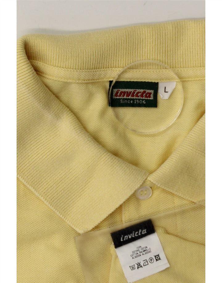 Camisa polo masculina Invicta grande algodão amarelo