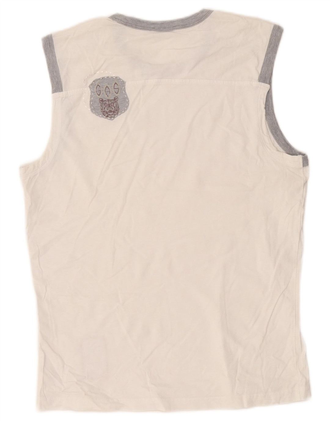 Colete masculino Gas Top grande bloco colorido branco