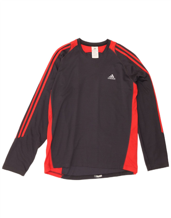 Adidas Mens Top Manga Longa XL Cinza Colourblock Poliéster