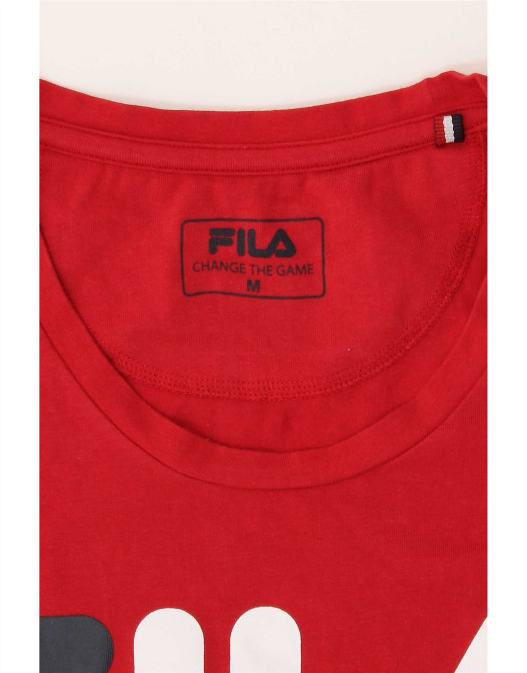 Fila Womens Graphic T-Shirt Top UK 12 Médio Vermelho