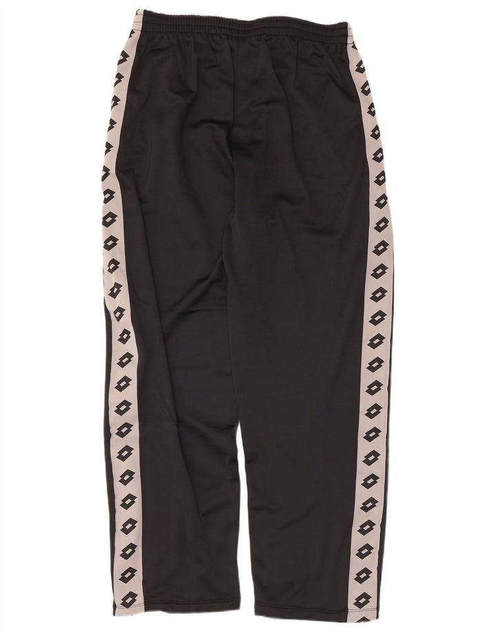 Calça esportiva masculina Lotto com estampa gráfica grande bloco colorido preto
