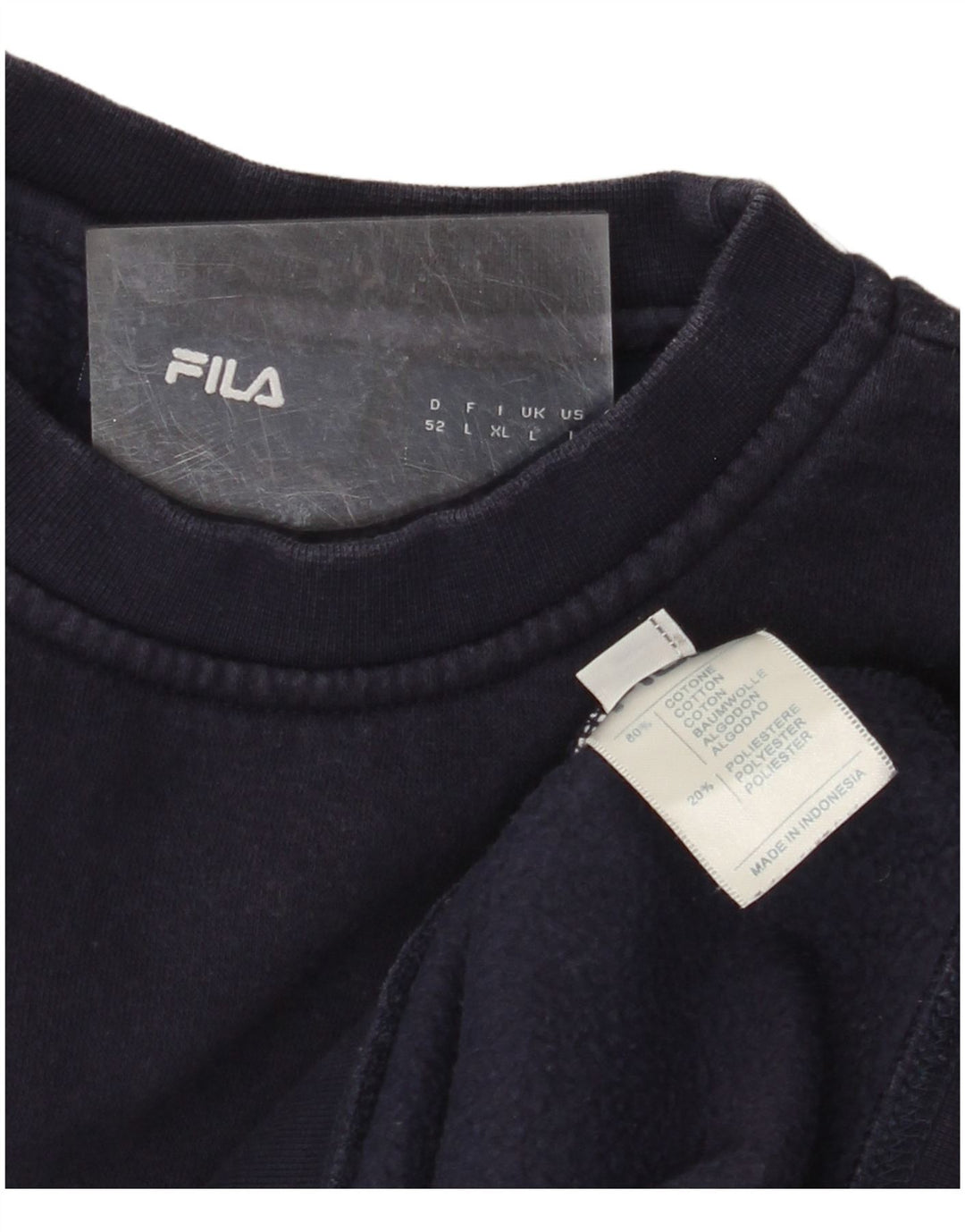 FILA Moletom Masculino Jumper Grande Algodão Azul Marinho