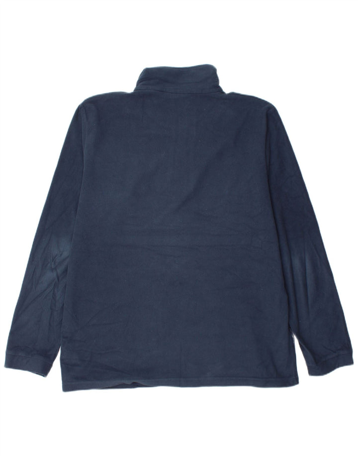 MOUNTAIN WAREHOUSE Suéter masculino de lã com zíper e gola grande poliéster azul marinho
