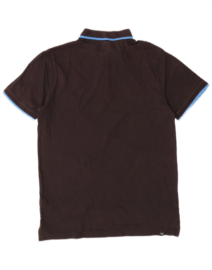 Camisa polo masculina PUMA de algodão preto médio