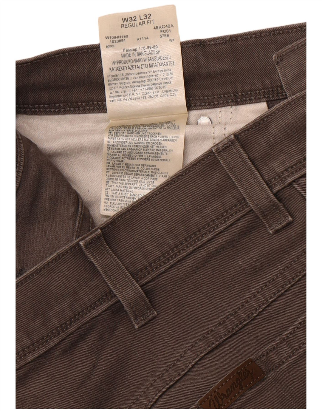 Calça jeans reta masculina WRANGLER regular fit W32 L32 algodão cinza