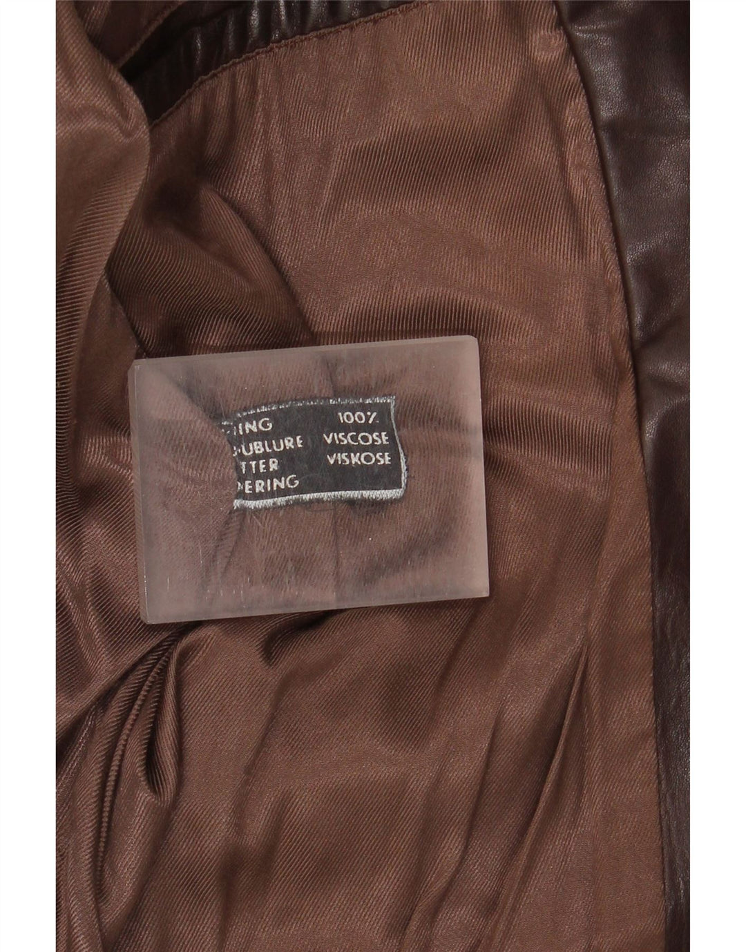 Jaqueta de couro masculina vintage UK 36 pequena marrom