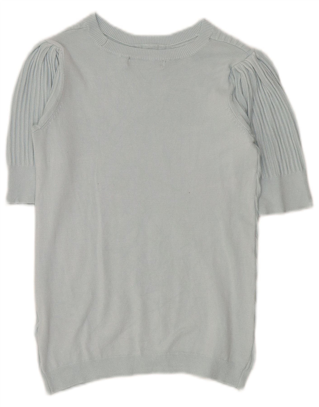 Suéter feminino Marks & Spencer com gola redonda e gola redonda Reino Unido 10 pequeno azul