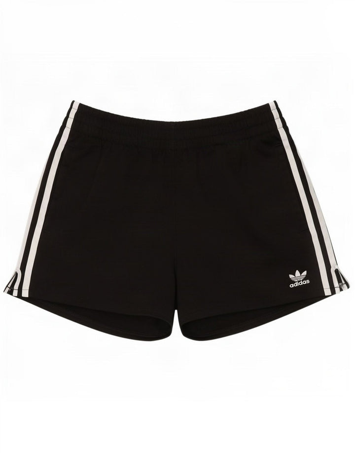 Shorts esportivos femininos Adidas UK 12 poliéster preto médio