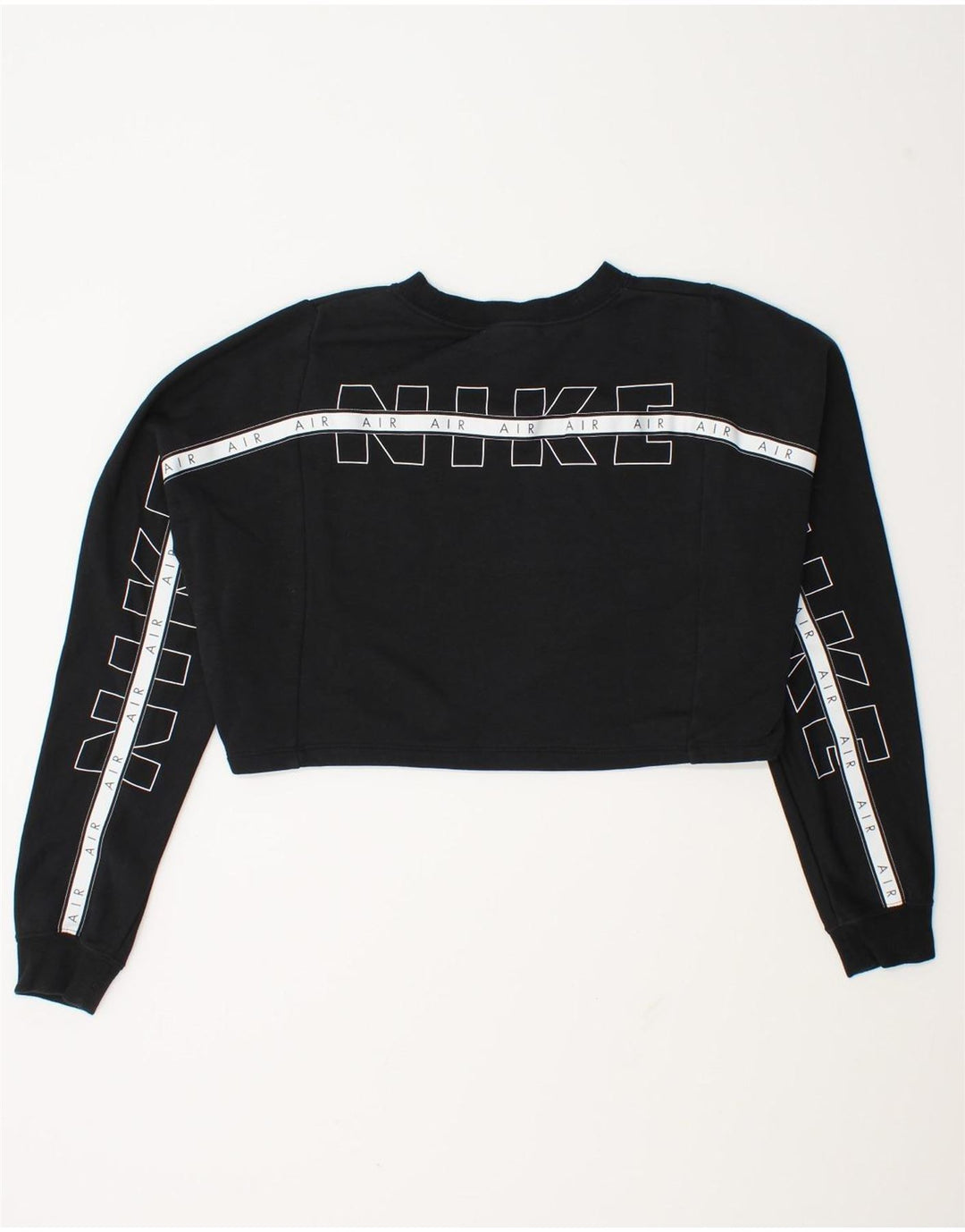 Moletom Nike Feminino Oversized Crop Graphic Jumper UK 14 Médio Preto