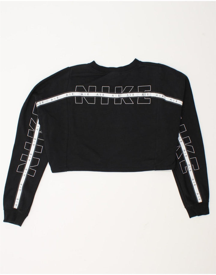 Moletom Nike Feminino Oversized Crop Graphic Jumper UK 14 Médio Preto