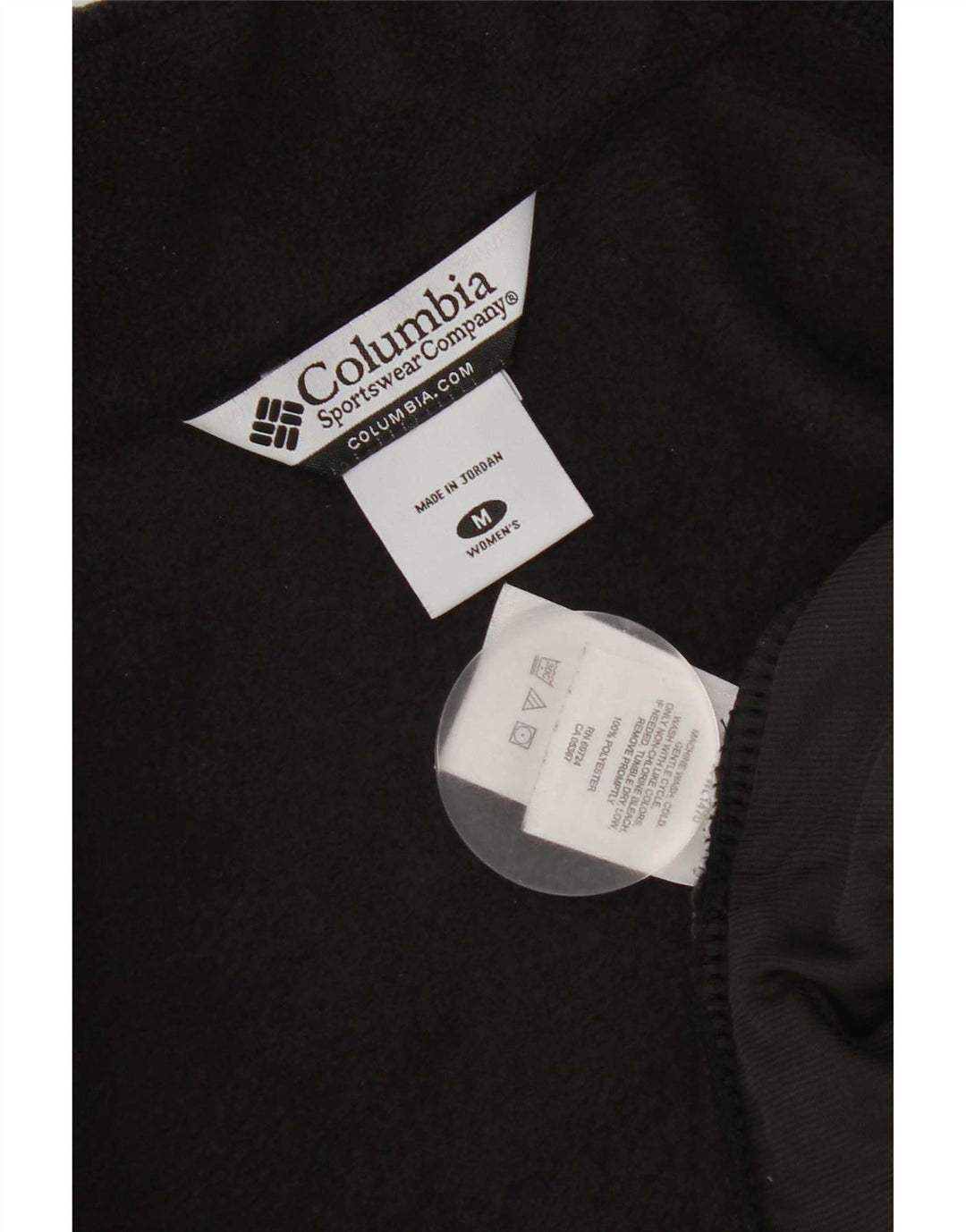 Colete de lã feminino Columbia UK 12 poliéster preto médio