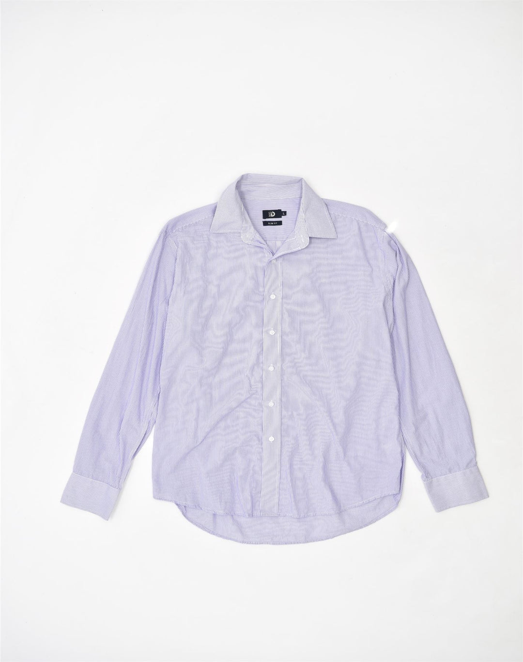 DACK'S Mens Slim Fit Shirt Large Purple Pinstripe Cotton | Vintage | Thrift | Second-Hand | Used Clothing | Messina Hembry 