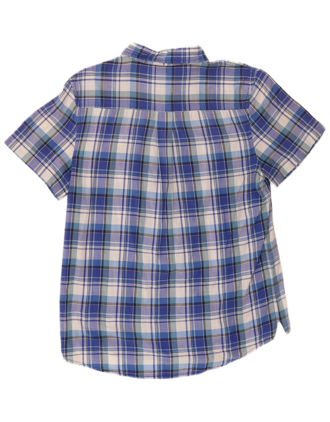 Camisa feminina Lee manga curta regular fit Reino Unido 14 xadrez azul médio