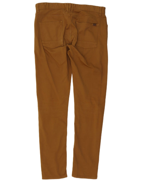 Zara Calça masculina skinny casual EU 46 XL W36 L32 algodão marrom