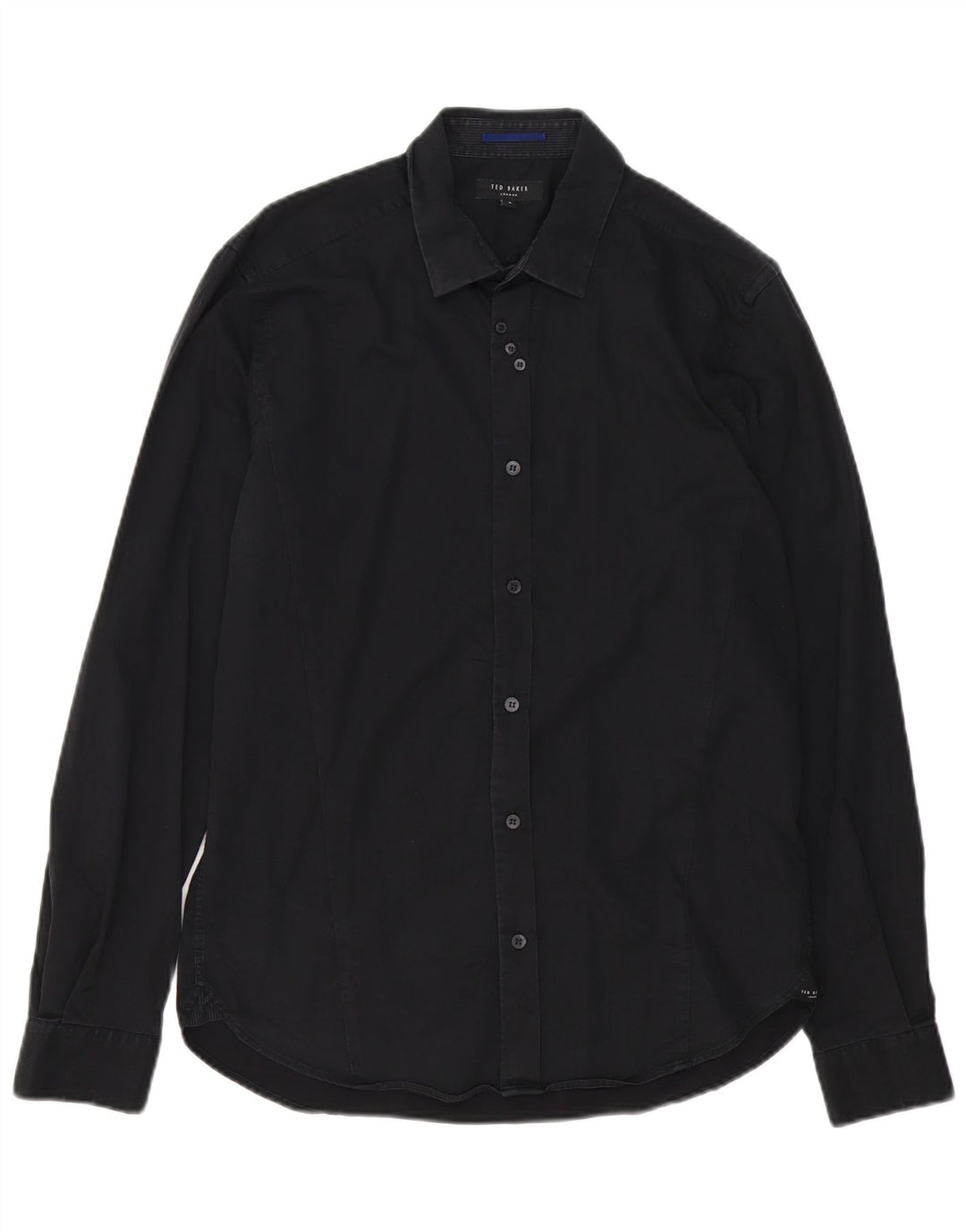 Camisa masculina Ted Baker tamanho 4 grande algodão preto