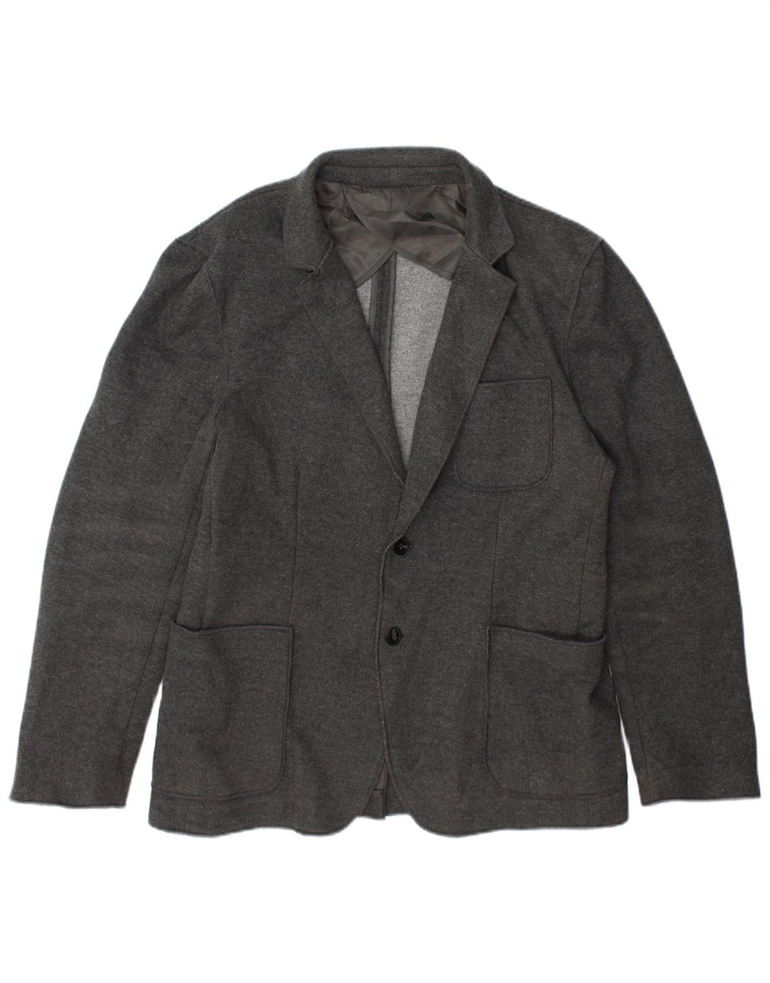 Jaqueta blazer masculina Zara com 2 botões EU 56 XL cinza poliéster