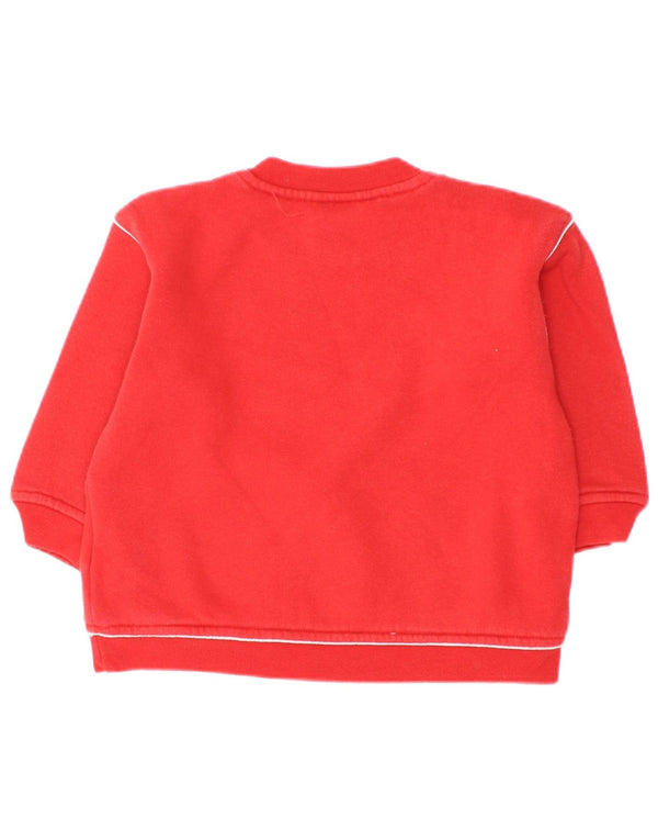 Suéter Adidas Baby Boys com gola redonda e botão gráfico 9-12 meses vermelho