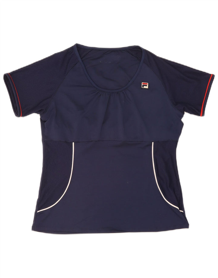 Fila Camiseta Feminina Top UK 14 Médio Azul Marinho Poliéster