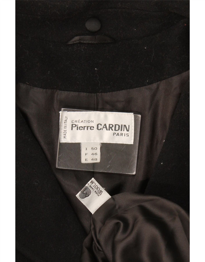 Sobretudo feminino Pierre Cardin oversized IT 50 XL lã preta