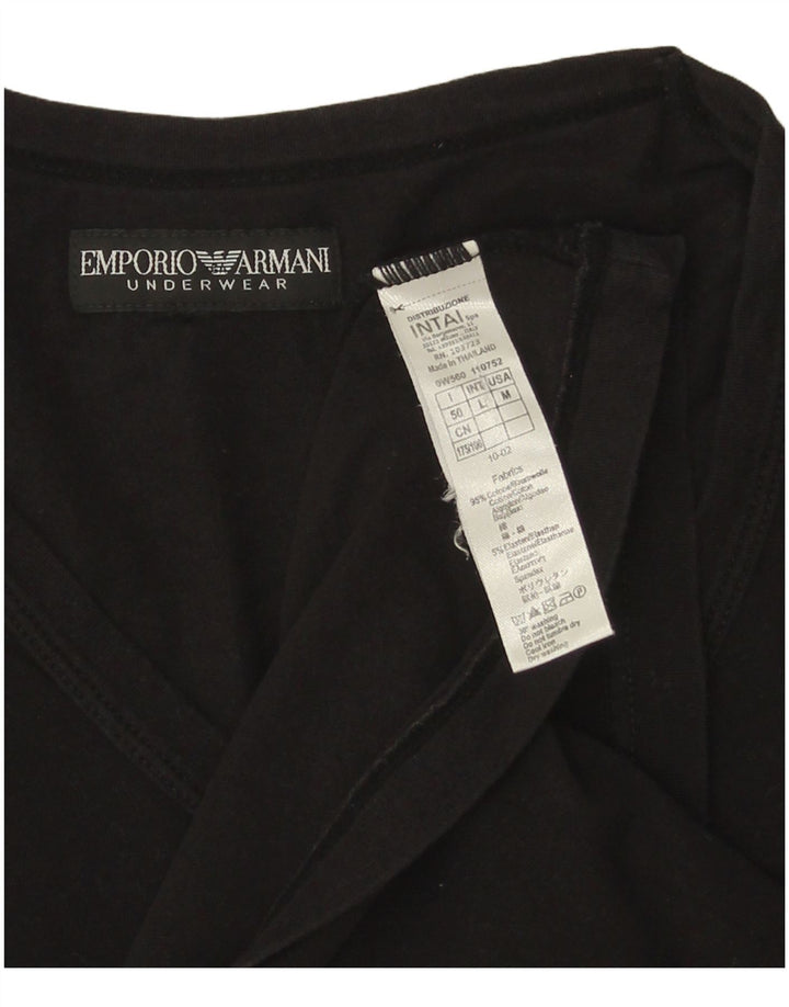 Camiseta masculina Emporio Armani Top médio algodão preto