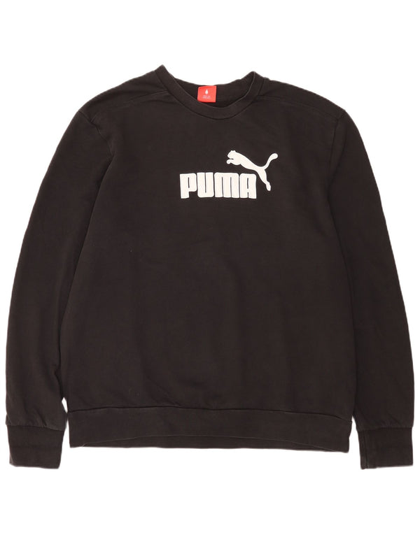 Puma Mens Graphic Moletom Jumper 2XL Algodão Preto